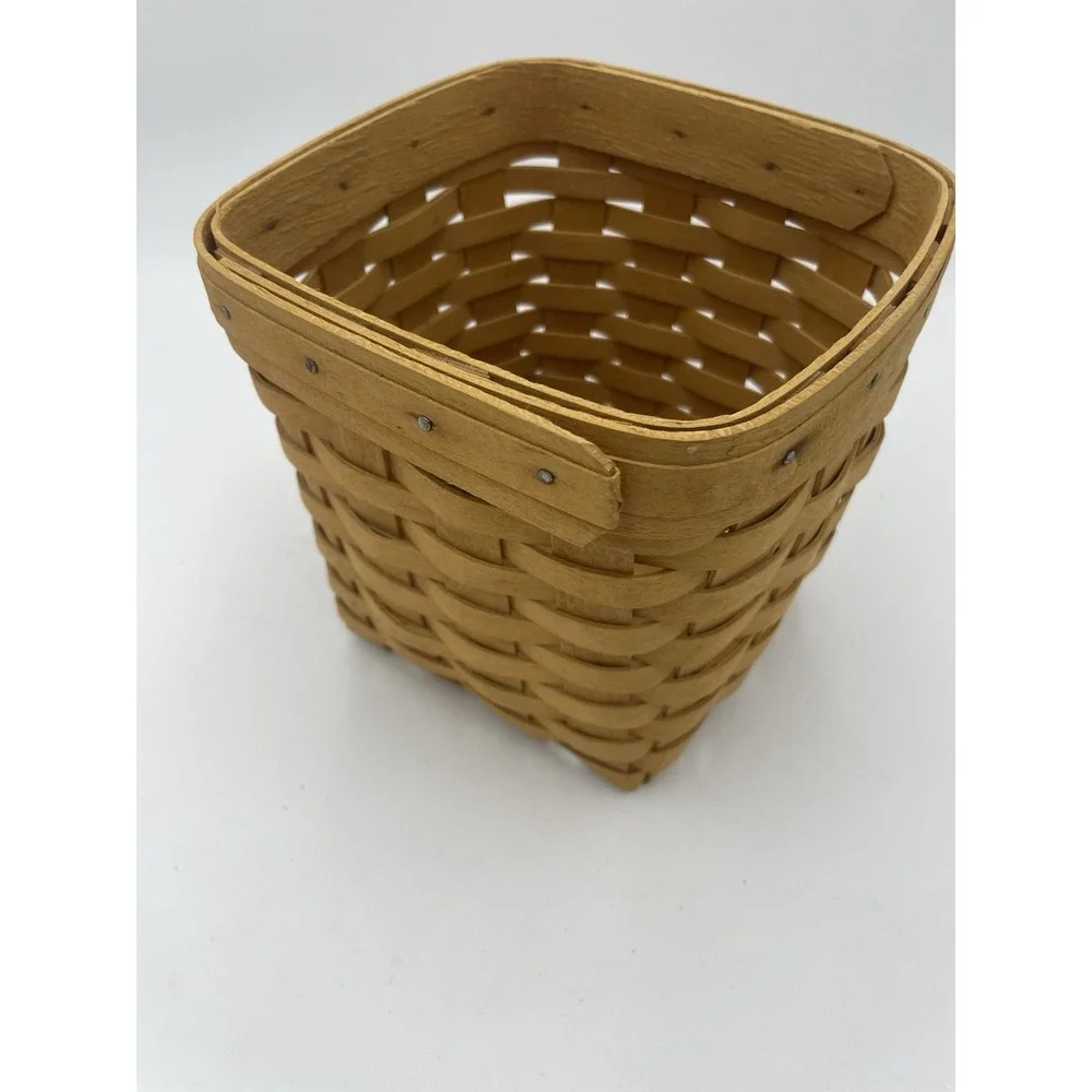 Vintage‎ Longaberger Handwoven Rectangular Basket Signed 1999